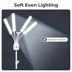 Diydeg Flexible 4-Arm LED Video Light with Floor Tripod