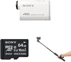 Sony FDR-X1000V/W 4K Action Cam Snowboard Bundle