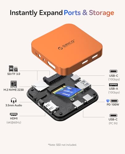 ORICO MG5 Magnetic Phone Docking Station with M.2 NVMe Enclosure — main product image