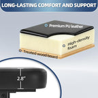 OUKMIC Height-Adjustable Piano Bench with Supportive Backrest