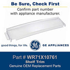 GE WR71X10761 Refrigerator Shelf Trim (Clear)