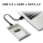 ModFurne Transparent 2.5-Inch SATA to USB 3.0 Hard Drive Enclosure