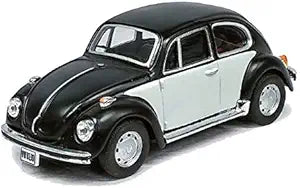 Atlas 1/43 Scale VW Beetle - Matte Black & White — main product image