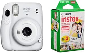 Fujifilm Instax Mini 11 Ice White Film Camera Bundle