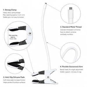 SZSHCSMY Tool-Free Clamp Baby Monitor Mount for HelloBaby