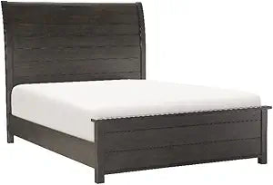 Lexicon Cama Hebron Eastern King Dark Cherry Sleigh Bed