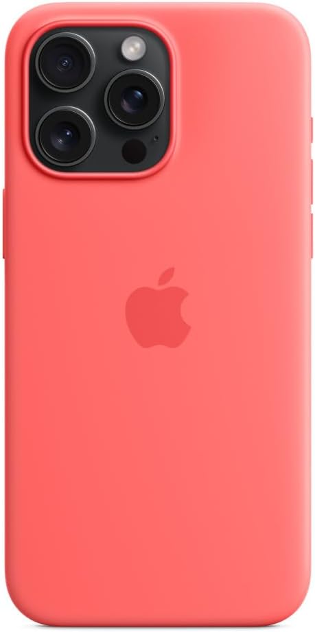 Apple iPhone 15 Pro Max Silicone Case - Guava MagSafe