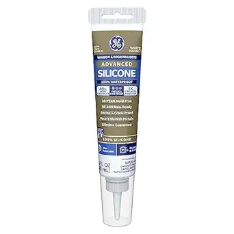 GE 2810438 Advanced Silicone Caulk White Waterproof