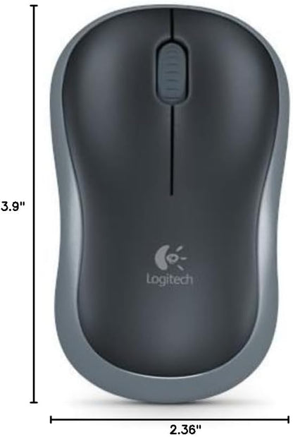 Logitech M185 Wireless Mouse - Black Red