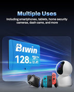 BIWIN MS100 128GB microSDXC UHS-I U3 V30 Memory Card