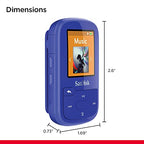 SanDisk SDMX32-032G-G46B 32GB Clip Sport Plus MP3 Player Blue
