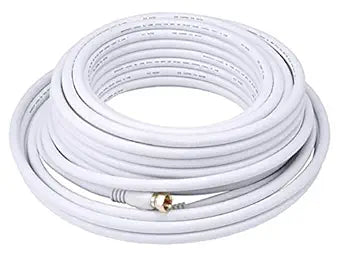 Monoprice 104061 RG6 Quad Shield Coaxial Cable 50ft White — main product image