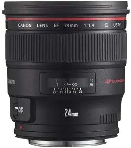 Canon 2750B002 EF 24mm f/1.4L II USM Wide Angle Lens, Renewed