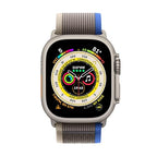 Apple Apple Watch Ultra Titanium Case Blue/Gray Trail Loop Renewed