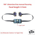 Kfwfuaee Dual-Lens USB Webcam with Manual Focus