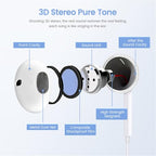 Nvnceiw USB-C Wired In-Ear Headphones with Inline Remote