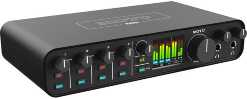 MOTU M6 Desktop 6x4 USB-C Audio-MIDI Interface Bundle