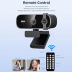 Yoidesu 4K Webcam with Dual Noise-Cancelling Mics and Remote