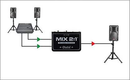 Radial Engineering 4334432736 Mix 2:1 Passive Mono Mixer