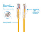 Monoprice 113536 SlimRun Cat6 Ethernet Patch Cable Yellow