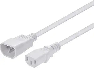 Monoprice Extension Cord: 6ft, IEC C14 to C13, 14AWG, White