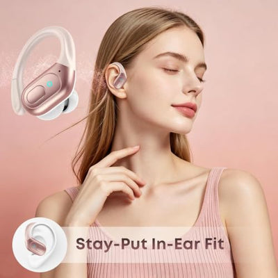 sajawass Bluetooth 5.4 Wireless Earbuds with Ear Hooks
