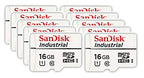 SanDisk SDSDQAF3 Industrial 16GB MicroSD Card 10-Pack