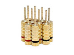 Monoprice 9438 Gold Plated Speaker Pin Plugs 5 Pairs