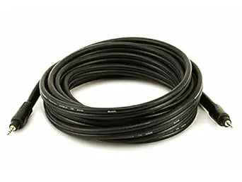 Monoprice 105579 3.5mm Stereo Audio Cable - 15ft Black — main product image
