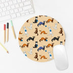 EDENSOWES Round Fabric Mousepad with Non-Slip Rubber Base