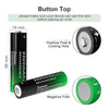 MLGBDC Rechargeable Button-Top Batteries with Charger, 2-Pack