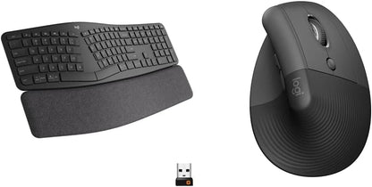 Logitech ERGO K860 Ergonomic Wireless Keyboard and Lift Mouse Combo