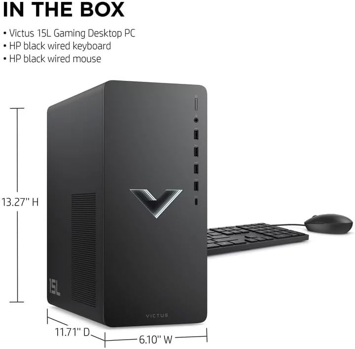 HP 42 Victus 15L Ryzen RX6400 Gaming Desktop
