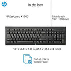 HP H3C52AA#ABA K1500 Wired USB Keyboard (Black)