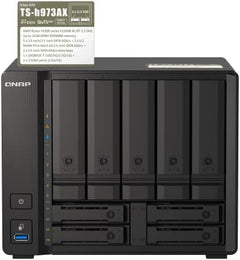 QNAP TS-h973AX-8G 9-Bay QuTS Hero NAS 10GbE