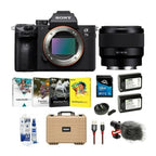 Sony ILCE7M3B a7 III Full Frame Mirrorless Camera 50mm Lens Bundle