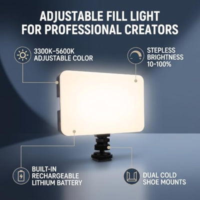 Sanpyl Rechargeable LED Camera Video Fill Light