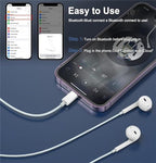 GAXIWILO Lightning Wired iPhone Earbuds with Mic (2-Pack)