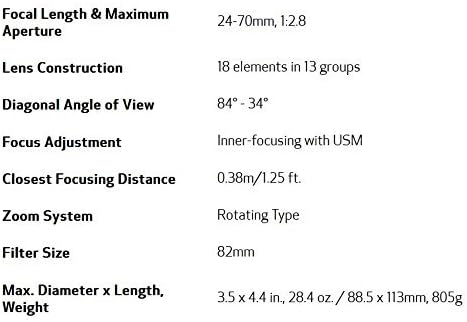 Canon 5175B002AA EF 24-70mm f/2.8L II USM Zoom Lens Renewed