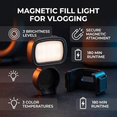 Yunseity Magnetic LED Fill Light for Pocket Cameras