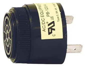 GE GE-PB120A 40-120VAC Panel Mount Buzzer - Black