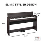 Korg LP-380-RW-U 88-Key Digital Home Piano Weighted Keyboard