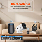 YGSKK Mini Projector with WiFi 6 and Bluetooth 5.3