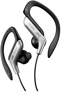 JVC HAEB75S Silver Sports Clip Headphones — main product image