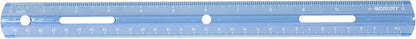 Westcott 16014 12-Inch Beveled Transparent Ruler Blue