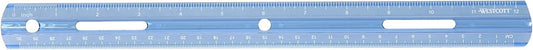 Westcott 16014 12-Inch Beveled Transparent Ruler Blue