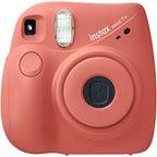 FujiFilm Instax Mini 7+ Camera Bundle Light Coral - 10 Film Pack
