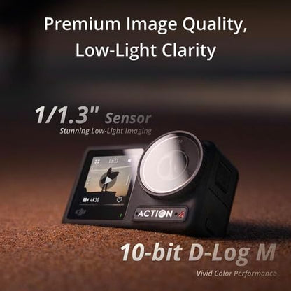 DJI Osmo Action 4 Camera Standard Combo + Accessories Bundle