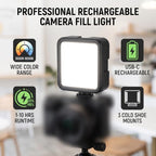 Sanpyl LED Video Light with Cold Shoe and Adjustable Color Temperature