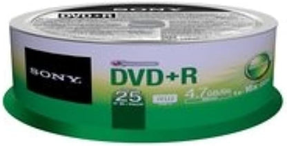 Sony 25DPR47SP 16x DVD+R 4.7GB Recordable Media - 25-Pack